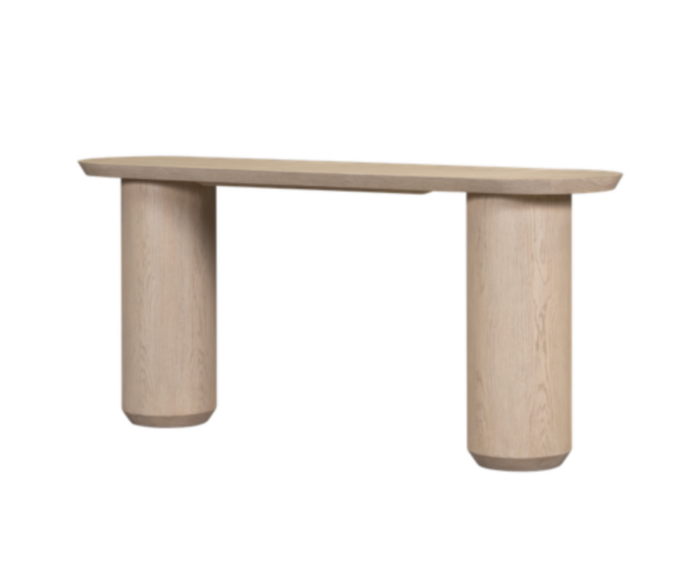 Crumwell 72" Console Table- Raw Oak