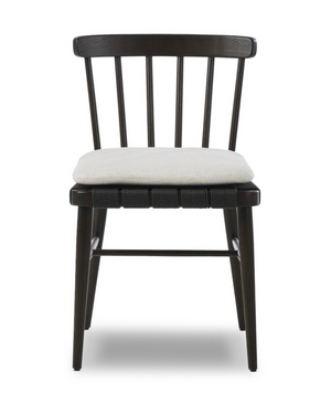 Crenshaw Dining Chair - Performance Linen + Black