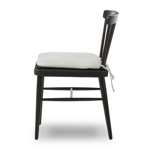 Crenshaw Dining Chair - Performance Linen + Black