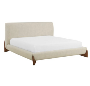 Crowly King Bed-Raw Sugar and Brushed Cypress