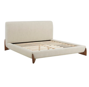 Crowly King Bed-Raw Sugar and Brushed Cypress