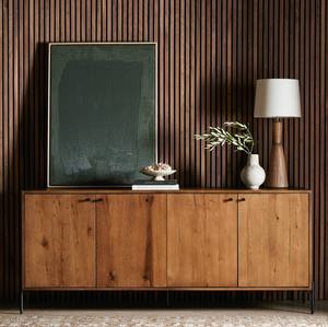 Easton 75" 4 Door Sideboard - Amber Oak