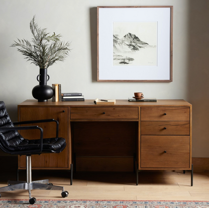 Easton 68" Executive Desk - Amber Oak