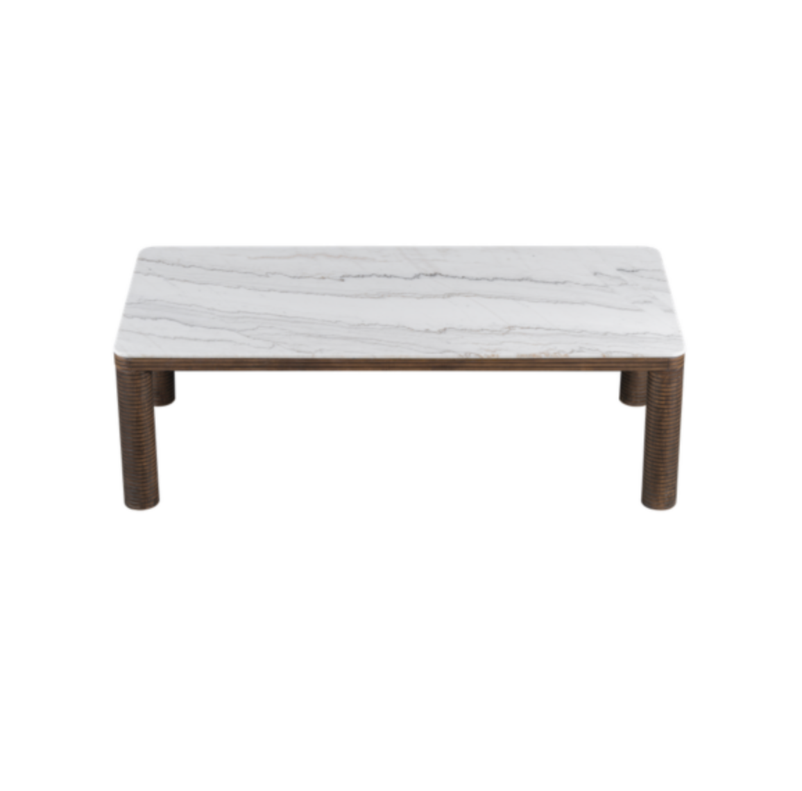 Dimetrie 95" Dining Table- Medium Cinder and Grecian White Marble