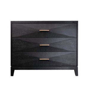 Astrid 3 Drawer Nightstand-Onyx Oak