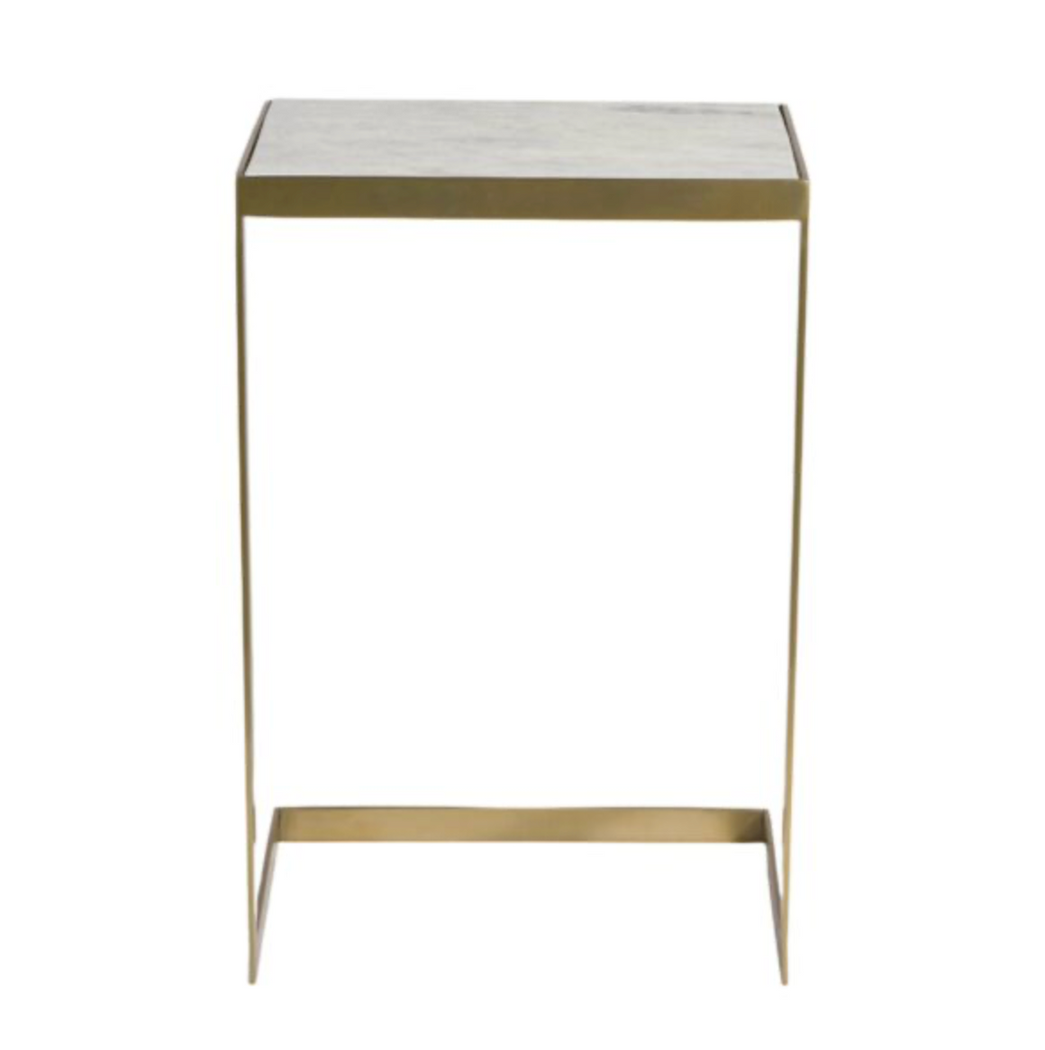 Lisbon Accent Table-Siena Marble and Antique Brass