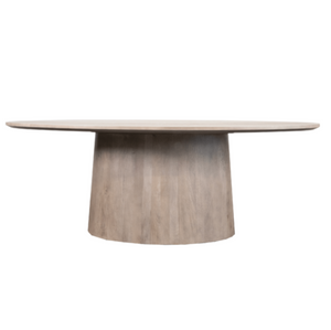 Martina 84" Oval Dining Table- Misted Ash