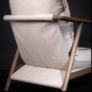 Agatha Occasional Chair- Rustic Rice and Madagascar Oak