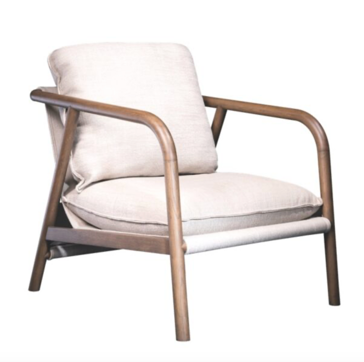 Agatha Occasional Chair- Rustic Rice and Madagascar Oak