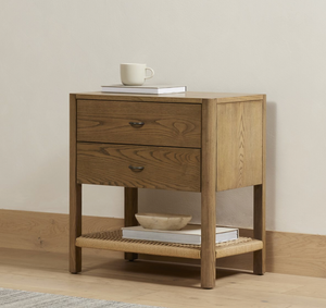 Filip 24" 2 Drawer Nightstand - Dune Ash