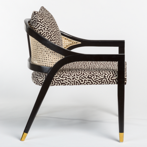 Sumo Occasional Chair - Modern Maze and Onyx Oak