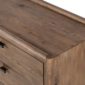 Hutchinson 65" 6 Drawer Dresser - Weathered Oak