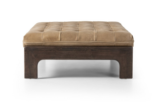 Hampton 50" Top Grain Leather Cocktail Ottoman - Palermo Drift