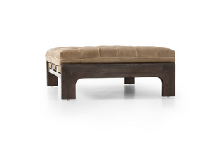 Hampton 50" Top Grain Leather Cocktail Ottoman - Palermo Drift