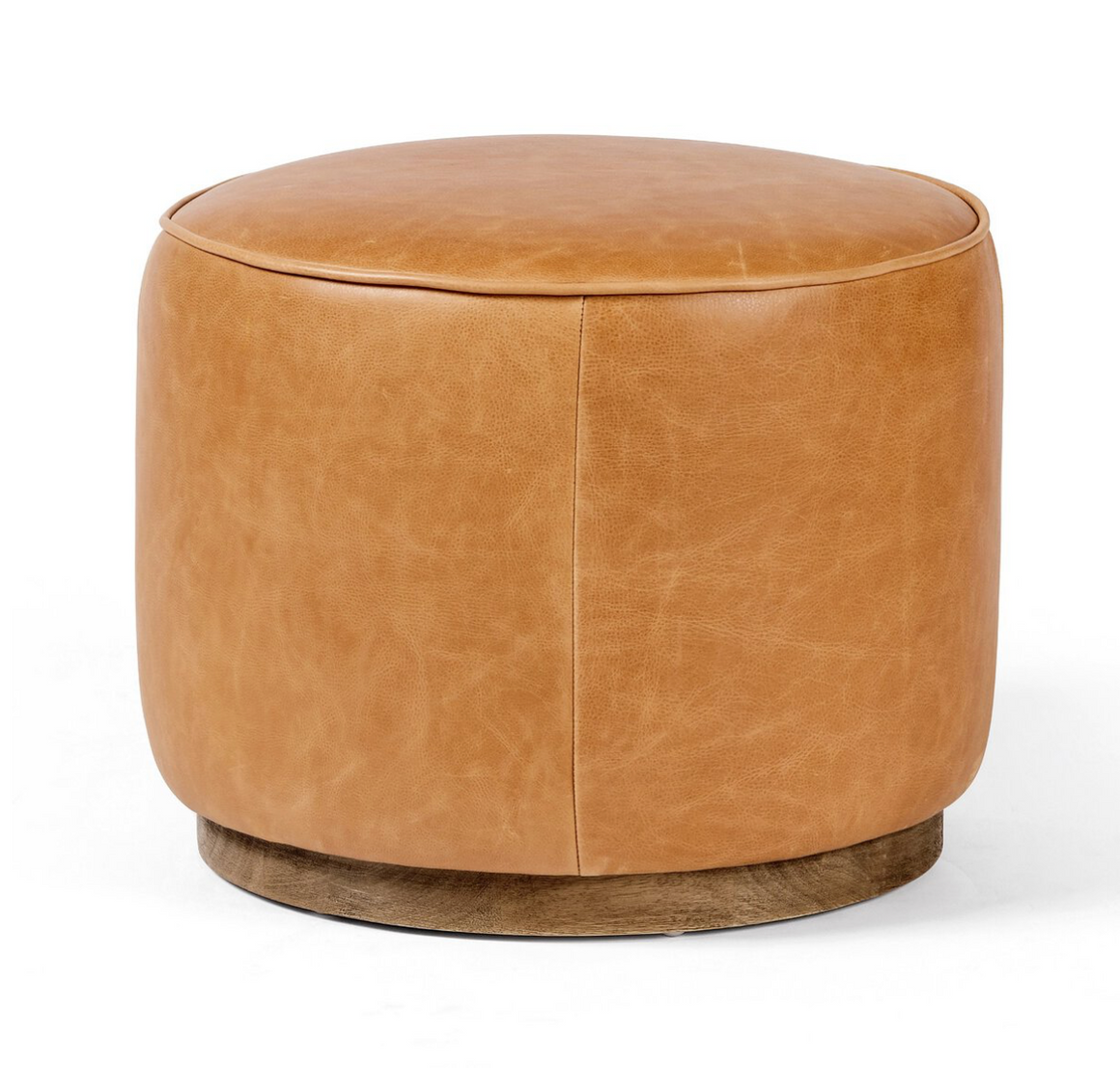 Johnna 22" Ottoman - Butterscotch Leather