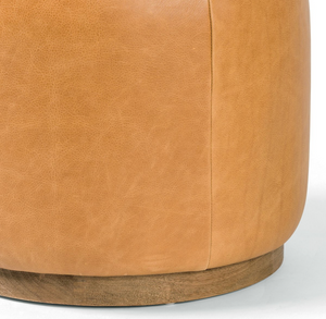 Johnna 22" Ottoman - Butterscotch Leather