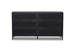 Marcelo 58" 6 Drawer Dresser - Black