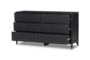 Marcelo 58" 6 Drawer Dresser - Black