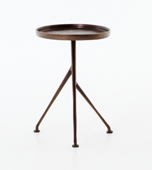 Mitch 18" Accent Table - Antique Rust