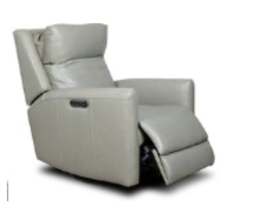 Harvard 37" Top Grain Leather Power Motion Recliner - Cambridge Grey