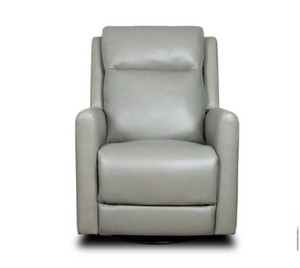 Harvard 37" Top Grain Leather Power Motion Recliner - Cambridge Grey