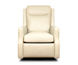 Yale 37" Top Grain Leather Power Motion Recliner - New Haven White