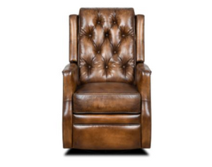 Oxford 37" Top Grain Tufted Leather Power Motion Recliner - Old English Antique