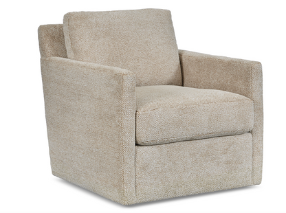 Marvin 31" Express Ship Top Grain Leather Swivel Chair - Taupe Leather