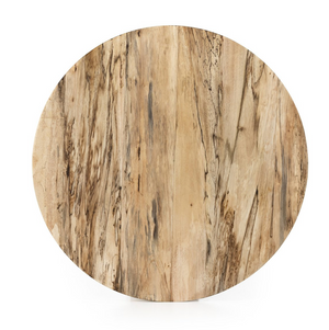 Nolan 40" Round Pedestal Coffee Table - Spalted Primavera