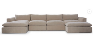 Harlow Express Ship 182" Dual Chaise Sectional