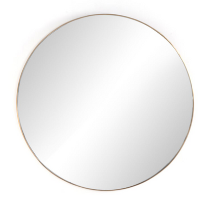 Georgia Round Mirror-Polished Brass