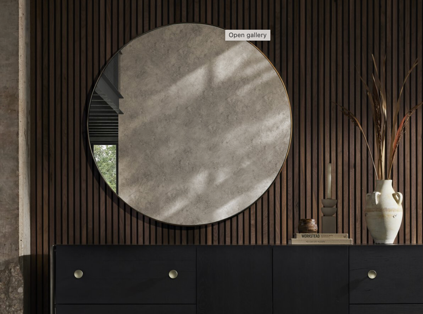 Georgia Round Mirror-Polished Brass