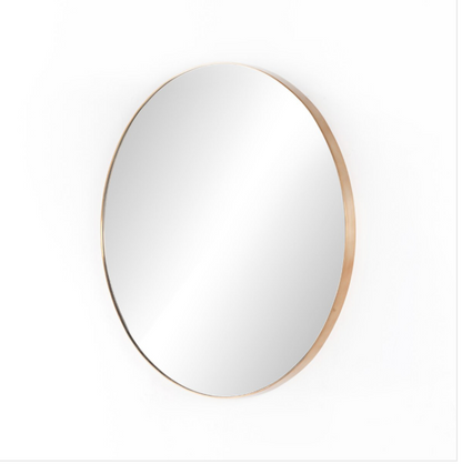 Georgia Round Mirror-Polished Brass