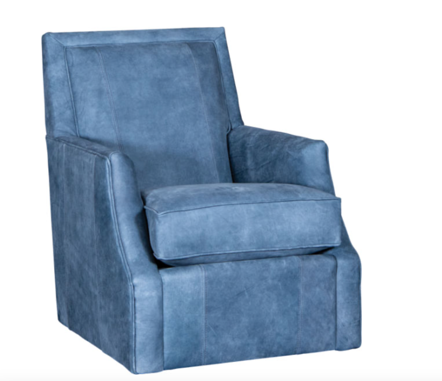 Davenport 30" Slope Arm Top Grain Leather Swivel Club Chair -  Ranchero Malt