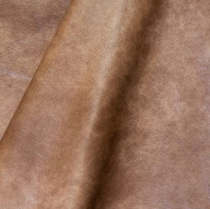 Bodie 36" Square Storage Top Grain Leather Ottoman - Desert Sand