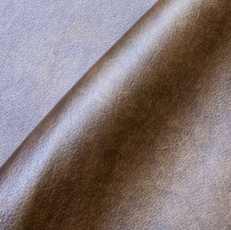 Dutton 42" Customizable Square Top Grain Leather Cocktail Ottoman - Wild Bronco + Brass Nailheads