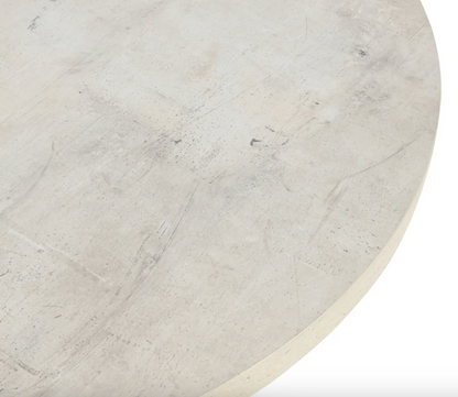Breckenridge 48" Round Coffee Table - Reclaimed Pine + Cloud Cement