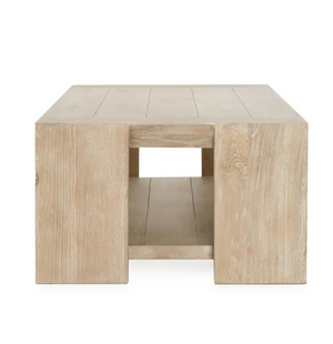 Cameron 60" Rectangular Reclaimed Oak Coffee Table - Light Cream