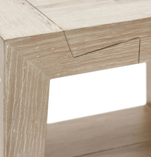 Cameron 24" Rectangular Reclaimed Oak End Table - Light Cream