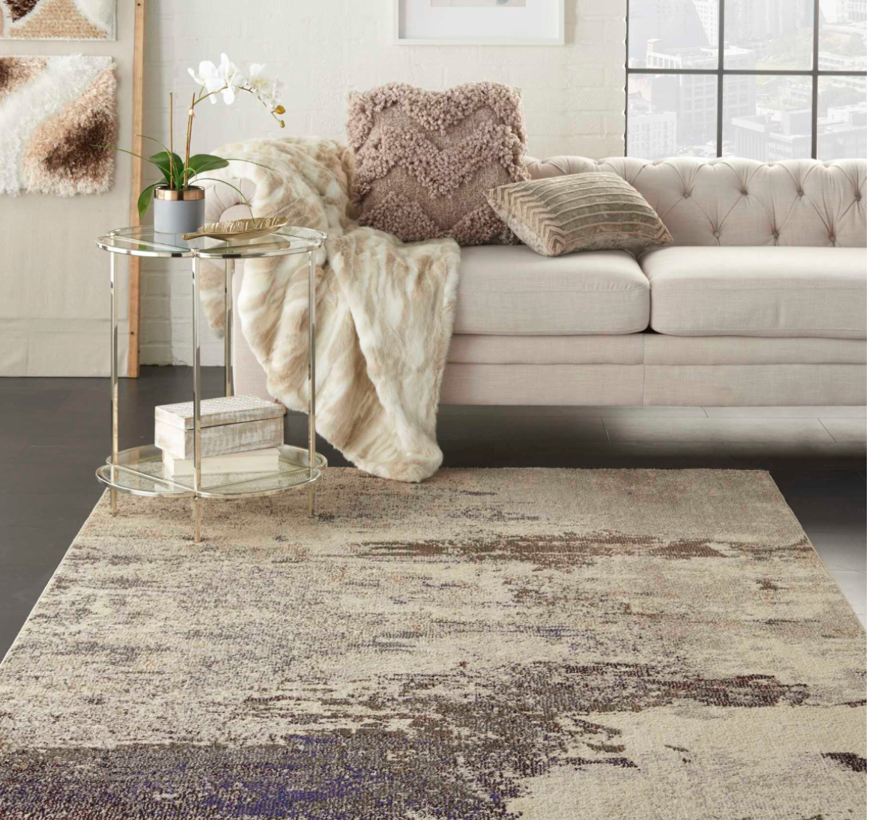 Celebratory Area Rug - Ivory/Grey