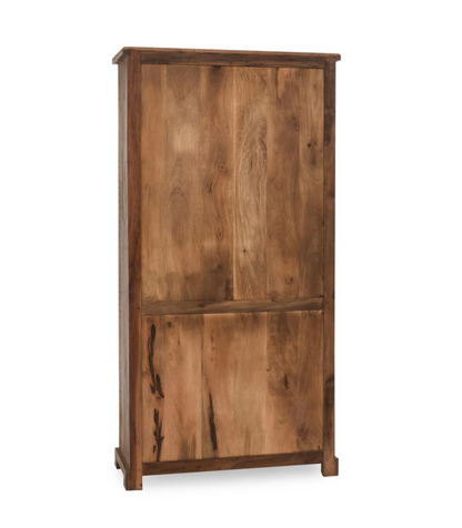 Tahari 42" 2 Door Glass + Reclaimed Wood Cabinet - Natural