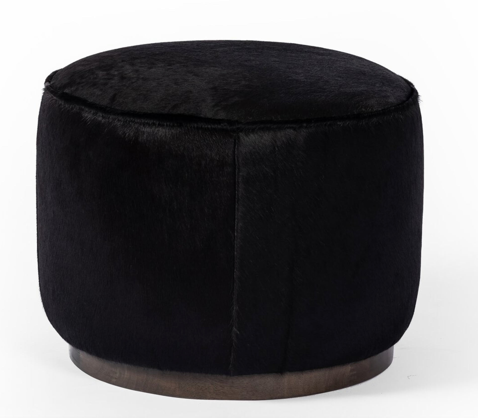 Johnna 22" Ottoman - Black Hair on Hide