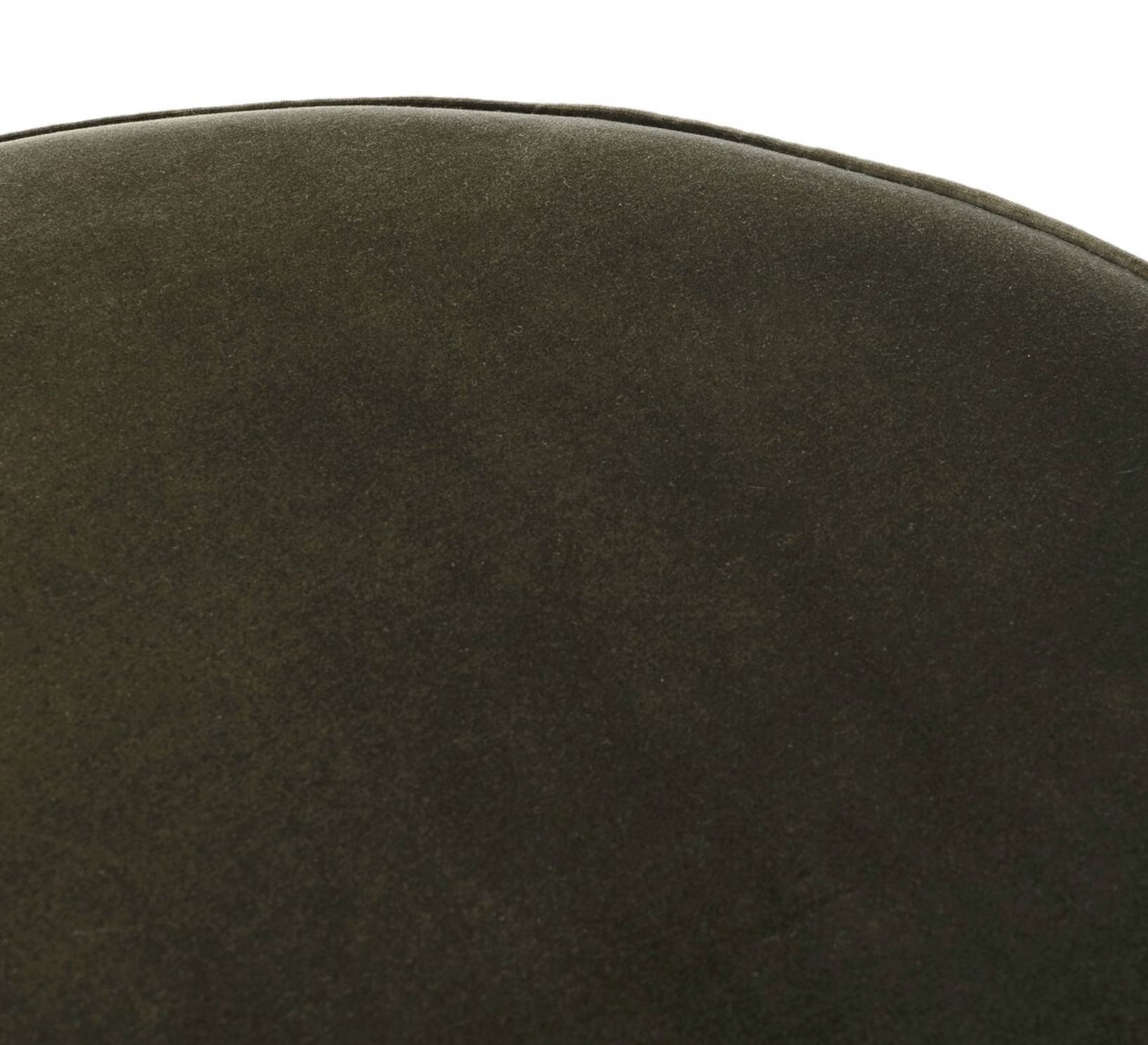 Johnna 36" Round Ottoman - Deep Olive Velvet