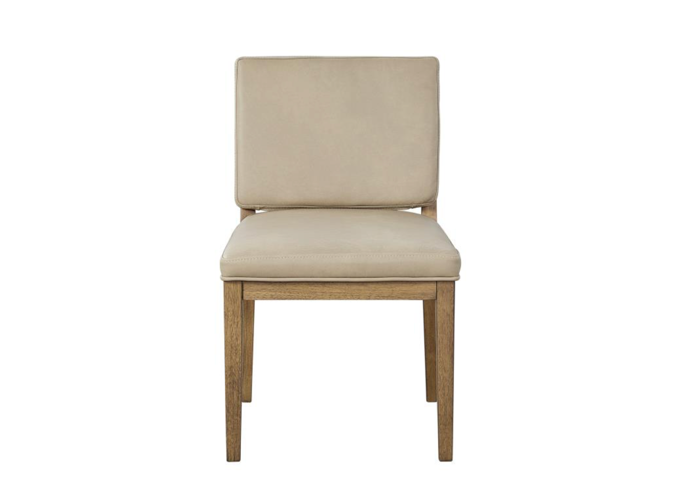 Wendell Top Grain Leather Dining Side Chair - Taupe + Earth