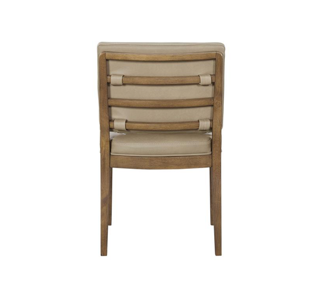 Wendell Top Grain Leather Dining Side Chair - Taupe + Earth