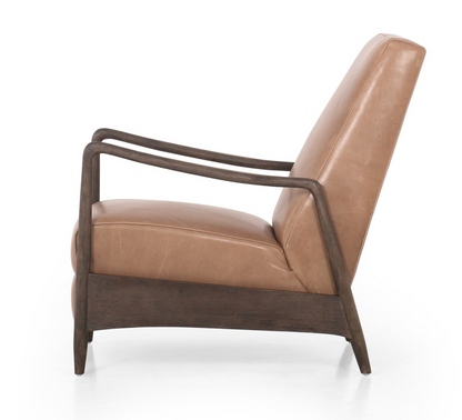 Brandon 29" Top Grain Leather Reclining Chair - Brandy