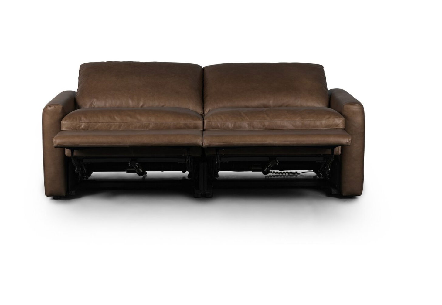 Cartier 78" 2 Cushion Top Grain Leather Power Recliner Sofa - Sonoma Cocoa