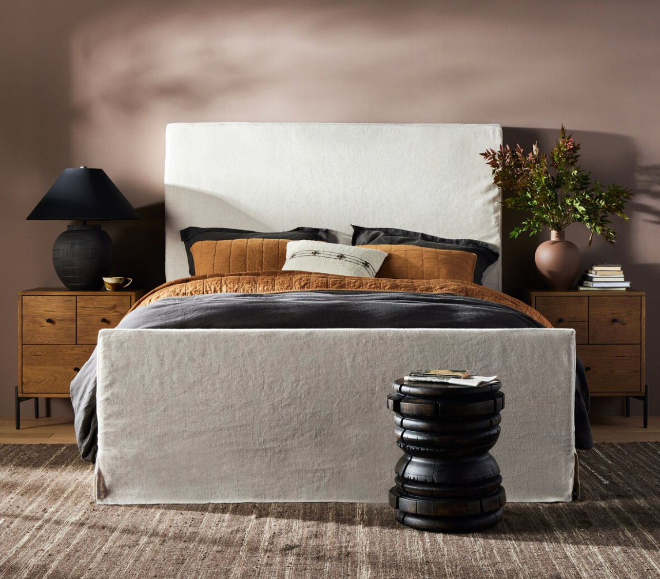 Darla 67" Slipcovered Queen Bed - Natural