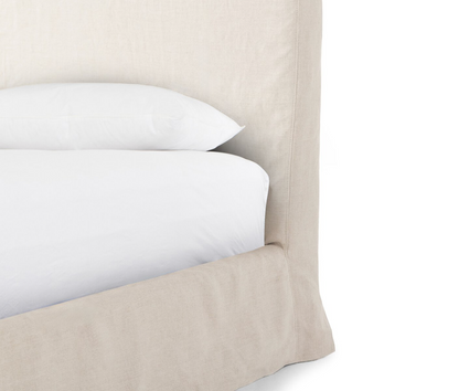 Darla 67" Slipcovered Queen Bed - Natural