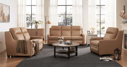 Fraser 77" Top Grain Power Motion Reclining Sofa - Camel